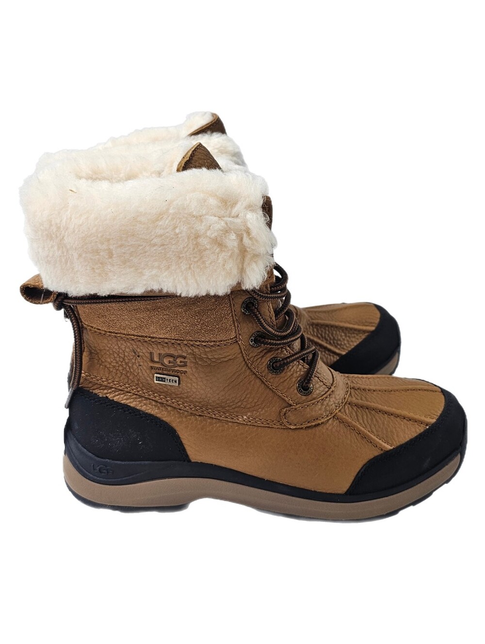 UGG Adirondack III Chestnut Waterproof Leather Winter Boots NWOB Women's 7.5 USA